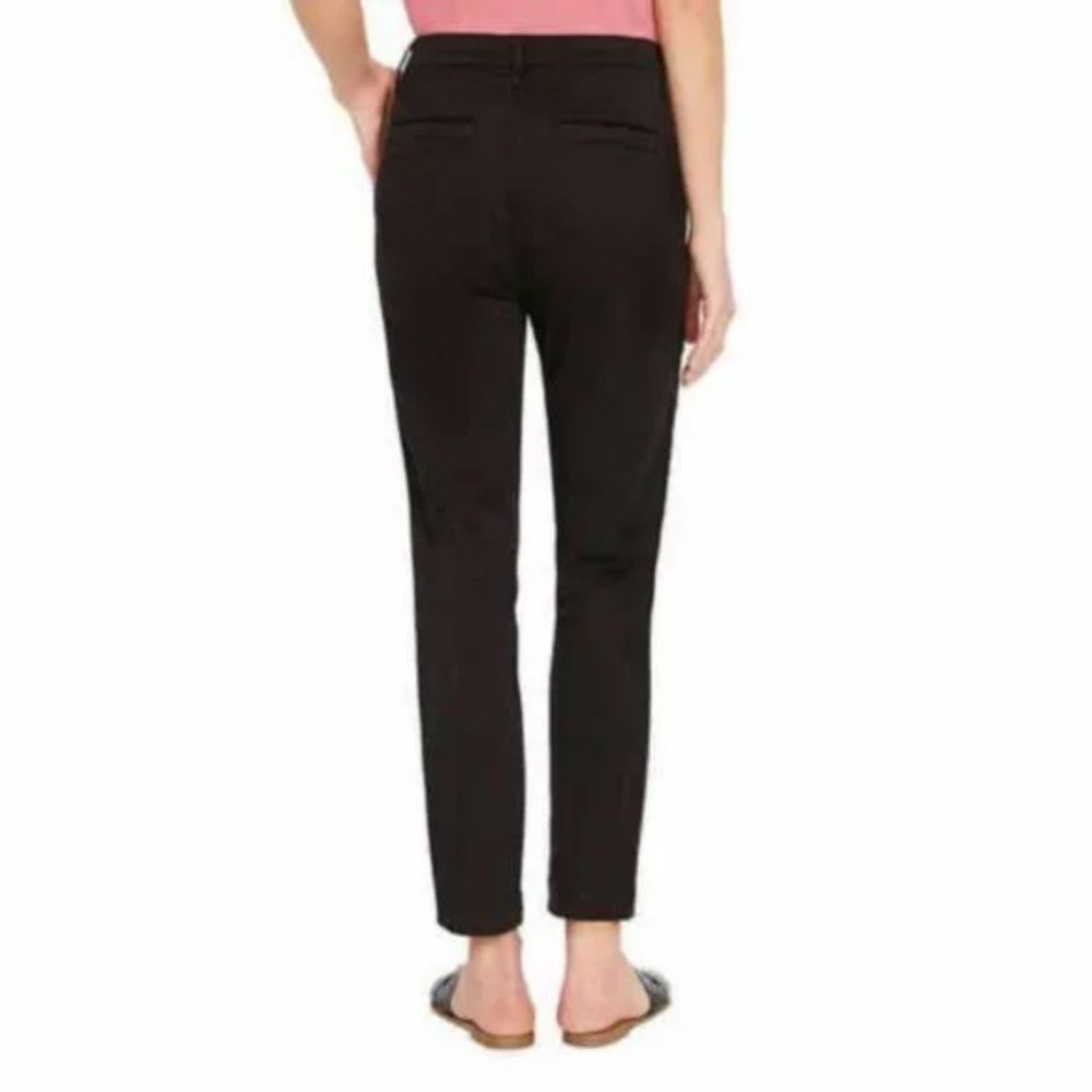 Nautica Tensel Ankle Trouser Pants Size 12 27" Inseam Black Work Dress - Picture 3 of 11